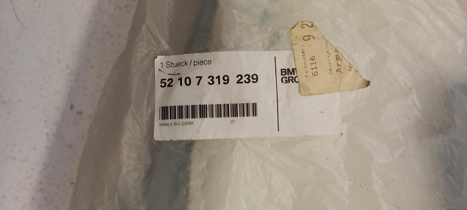 Original BMW F07 F10 F11 F01 F02 F03 Sitzrücklehnenbezug Leder links 52107319239