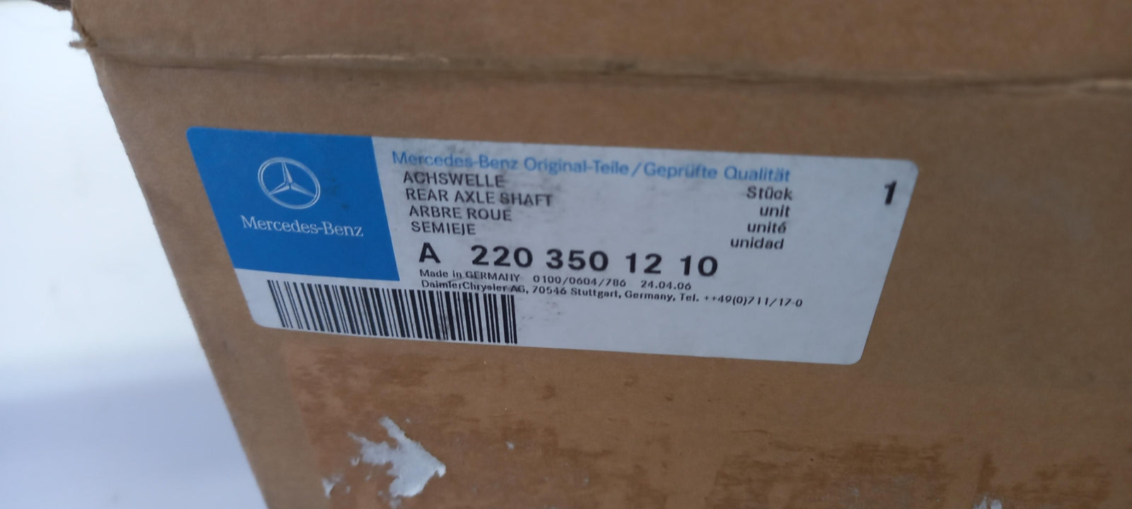 Original MERCEDES-BENZ S-Klasse W220 W140 Antriebswelle Hinten A2203501210