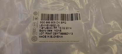 Original VW Golf 7 Sitzrücklehnenbezug Textil hinten links 5G0885805CKBPQ