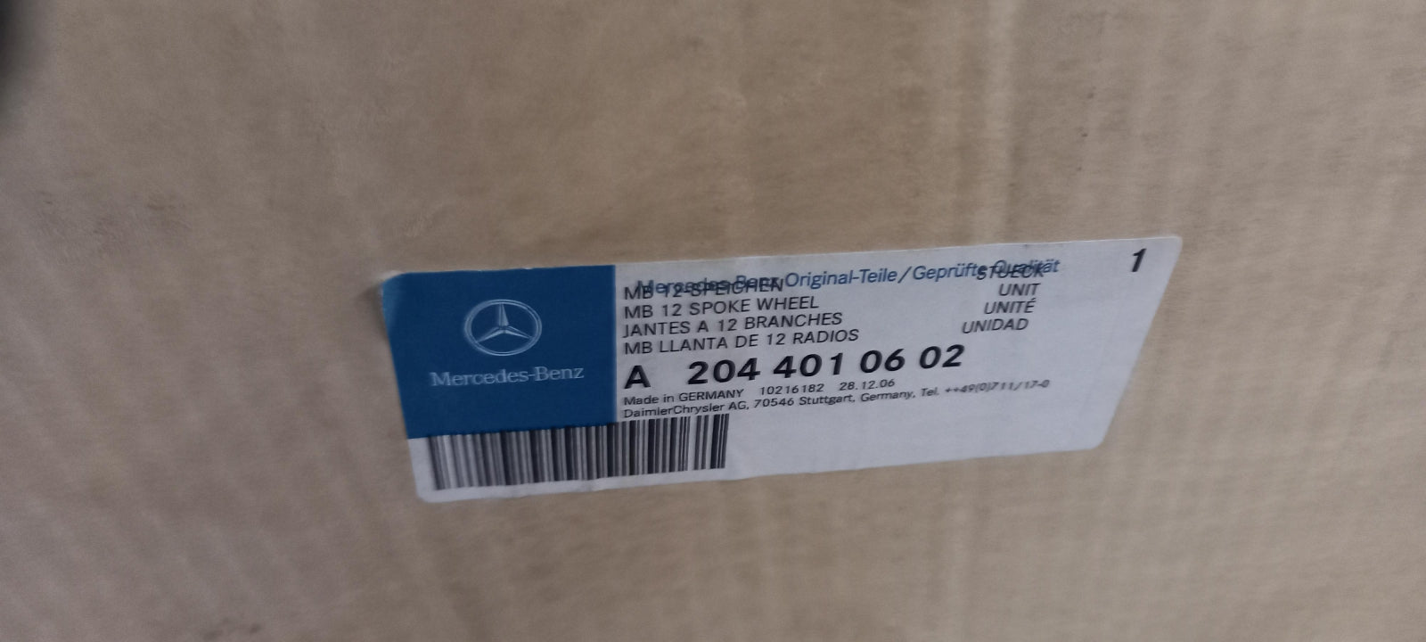 Original MERCEDES-BENZ C-klasse W204 S204 C204 Alufelge 7Jx16 ET43 A2044010602