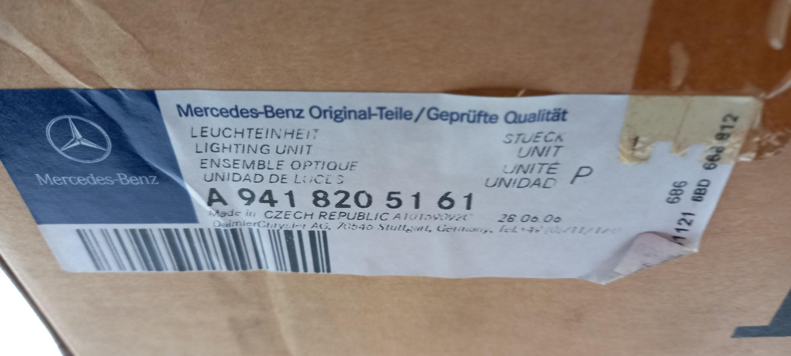 Original MERCEDES-BENZ Actros Atego Axor Hauptscheinwerfer links A9418205161