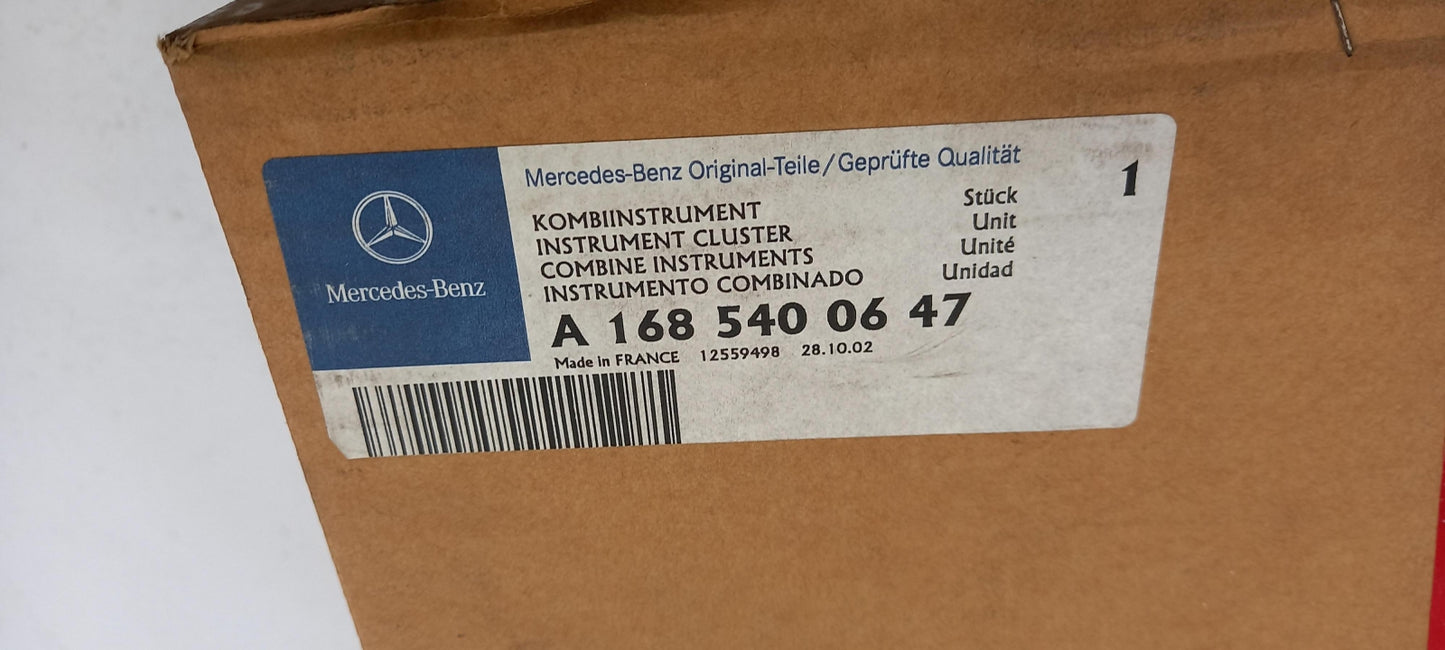 Original MERCEDES-BENZ A-klasse W168 Kombiinstrument A1685400647