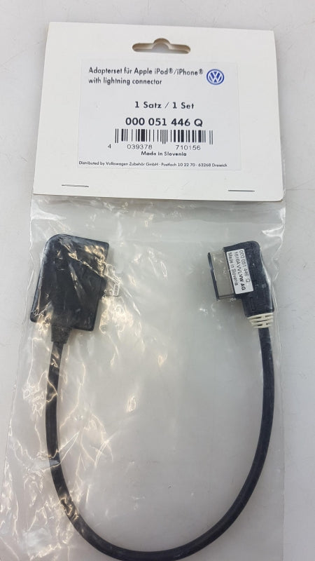 Original Volkswagen Adapter Ladekabel für iPhone/iPod/iPad 000051446Q