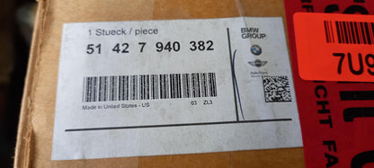 Original BMW X3 G01 X4 G02 Tür Blende schwarz hinten rechts 51427940382