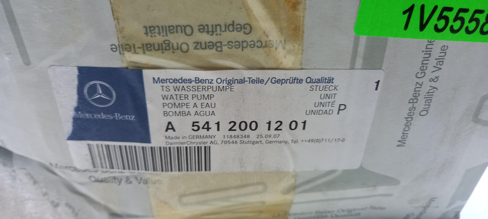 Original MERCEDES-BENZ Actros OM501LA OM502LA Wasserpumpe A5412001201
