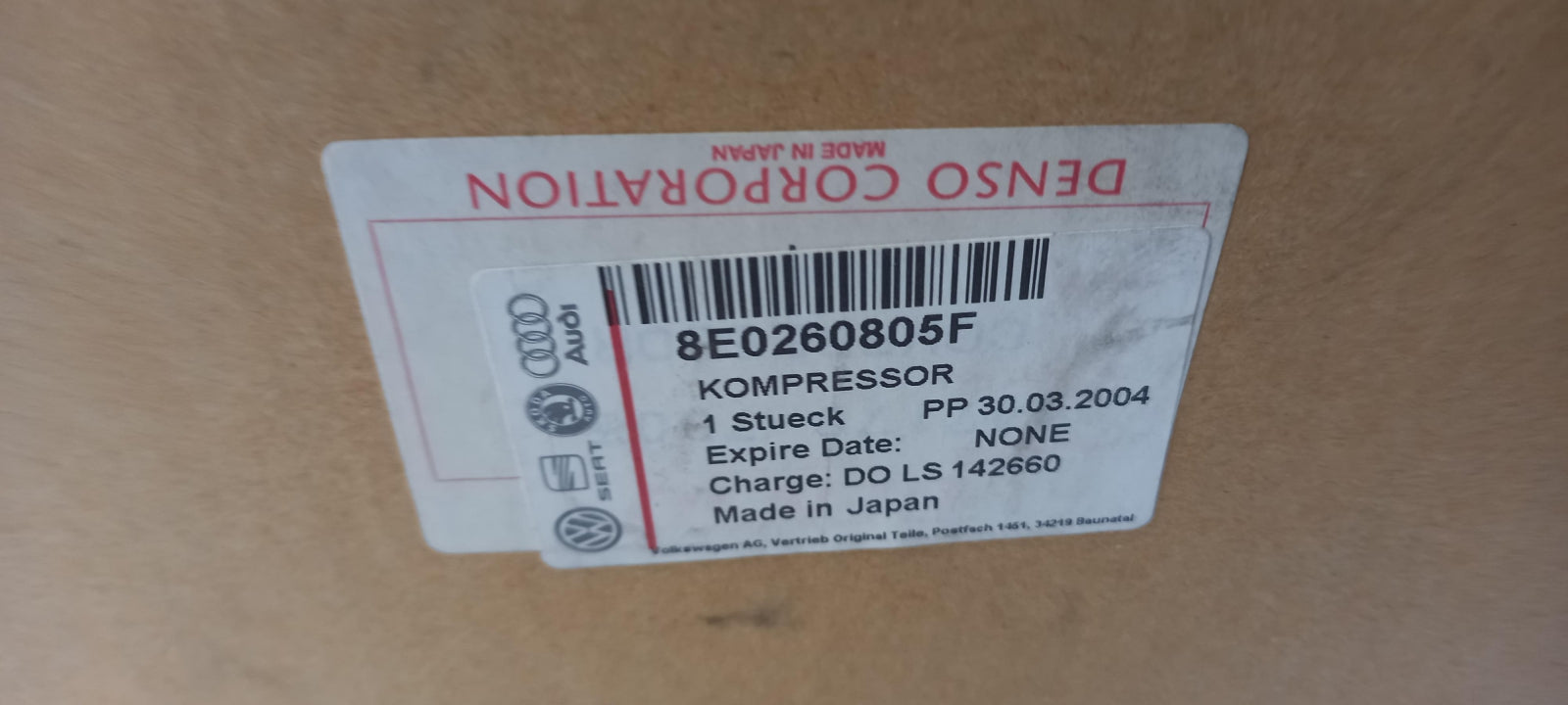 Original AUDI A4/S4 8H/8E Klimakompressor 8E0260805F