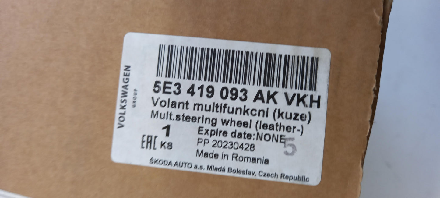 Original SKODA Enyaq Kamiq Octavia Scala Lederlenkrad 5E3419093AKVKH