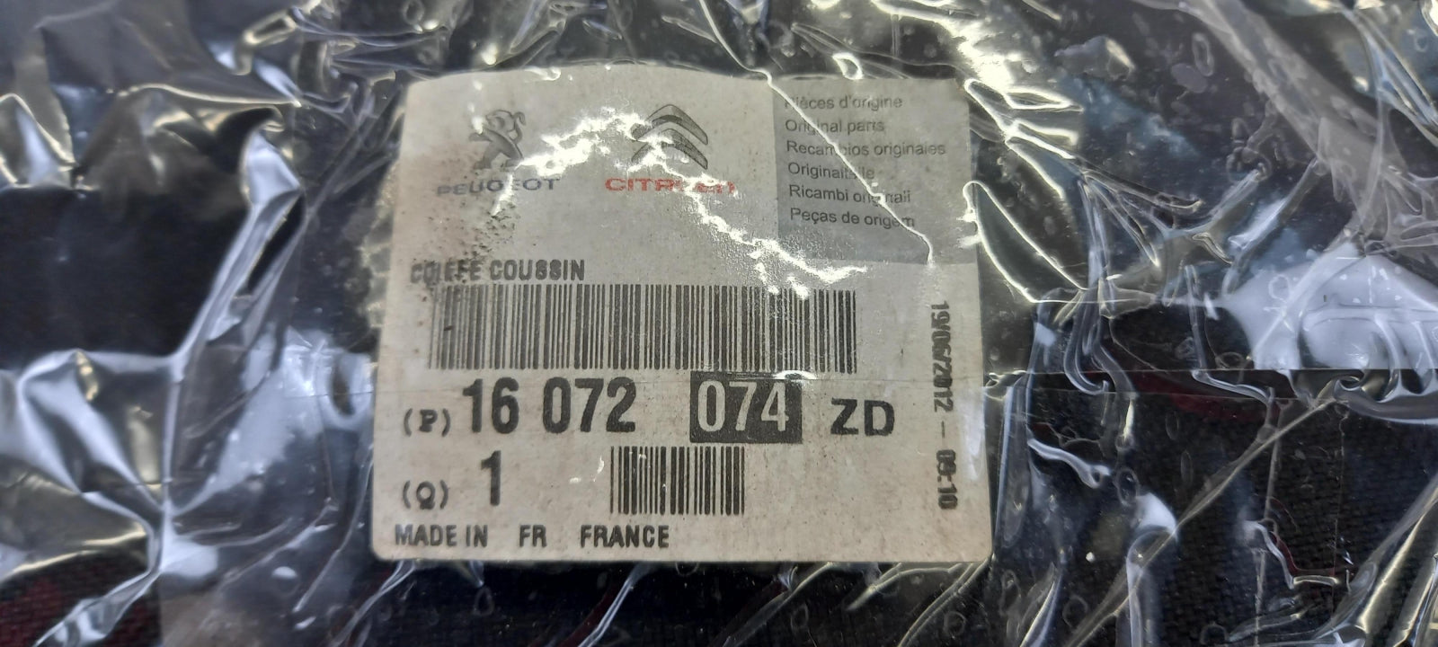 Original CITROEN C3 II Sitzbezug hinten 16072074ZD