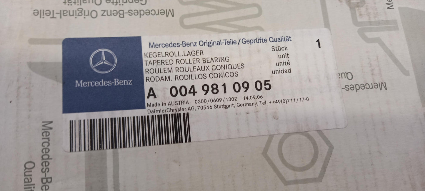 Original MERCEDES-BENZ Actros Atego Radlager A0049810905
