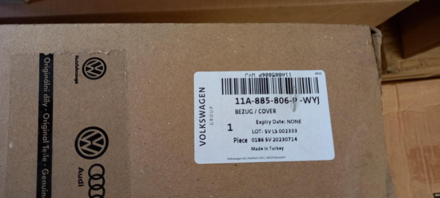 Original VW ID.4 Lehnenbezug Stoff schwarz-platinum grey hinten 11A885806PWYJ