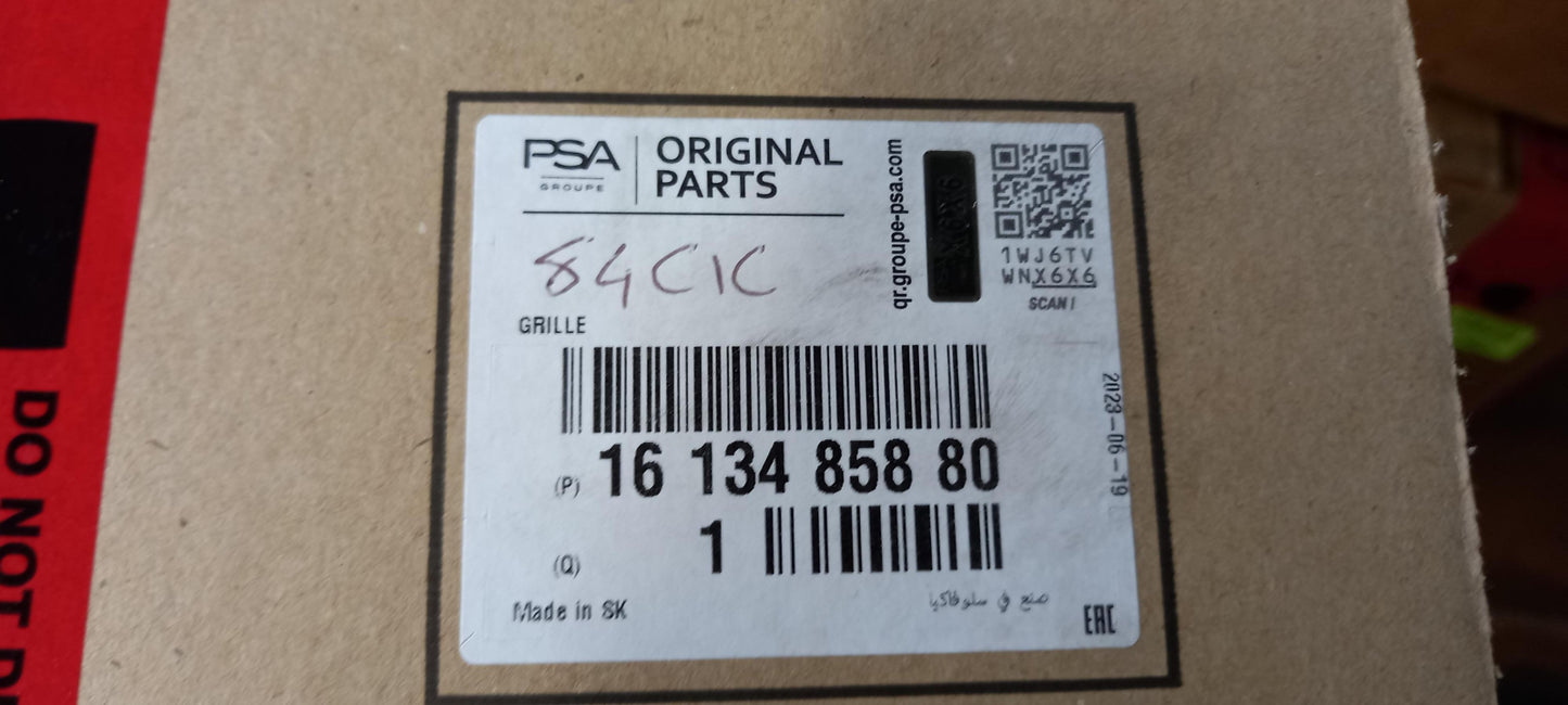 Original OE Peugeot Stoßfänger Lüftungsgitter 1613485880