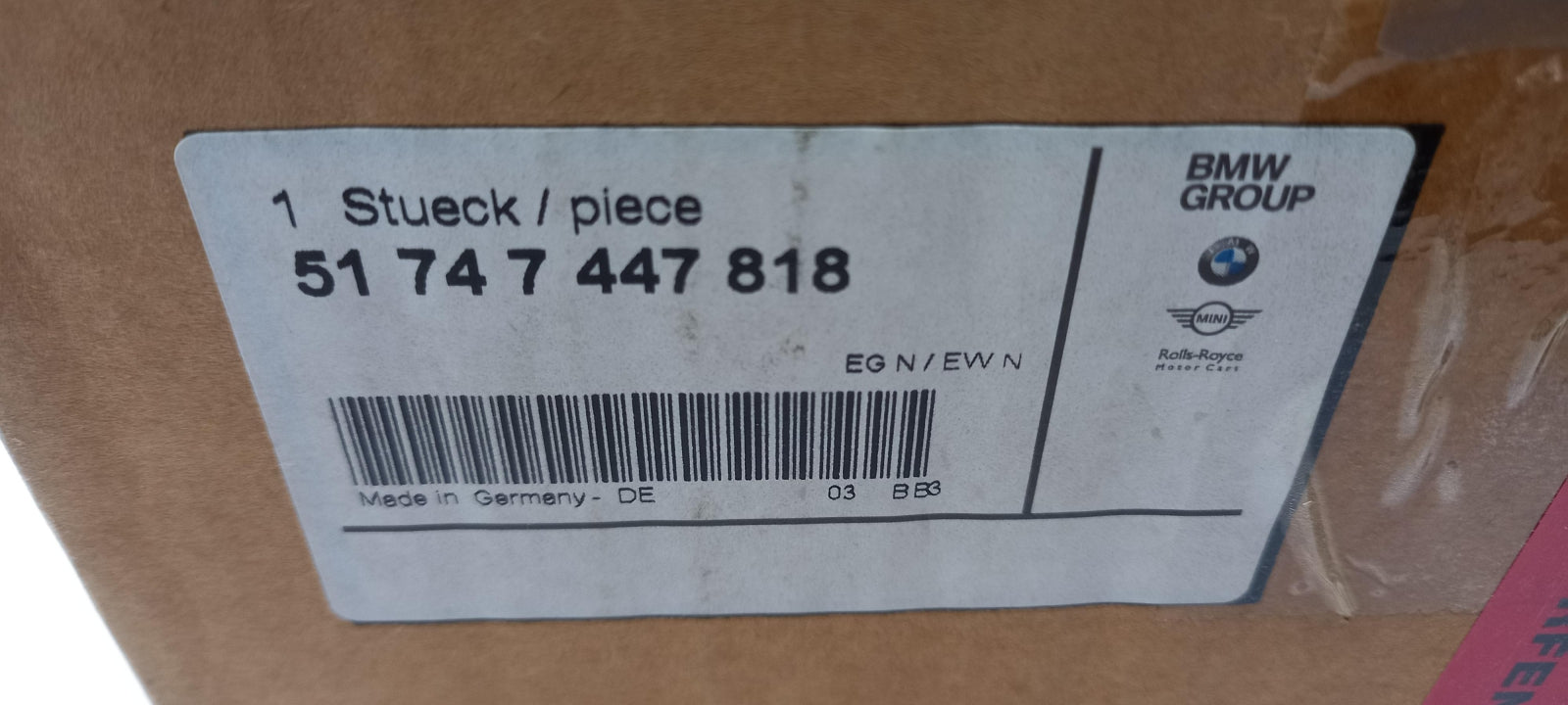 Original OE BMW Luftführung 51747447818