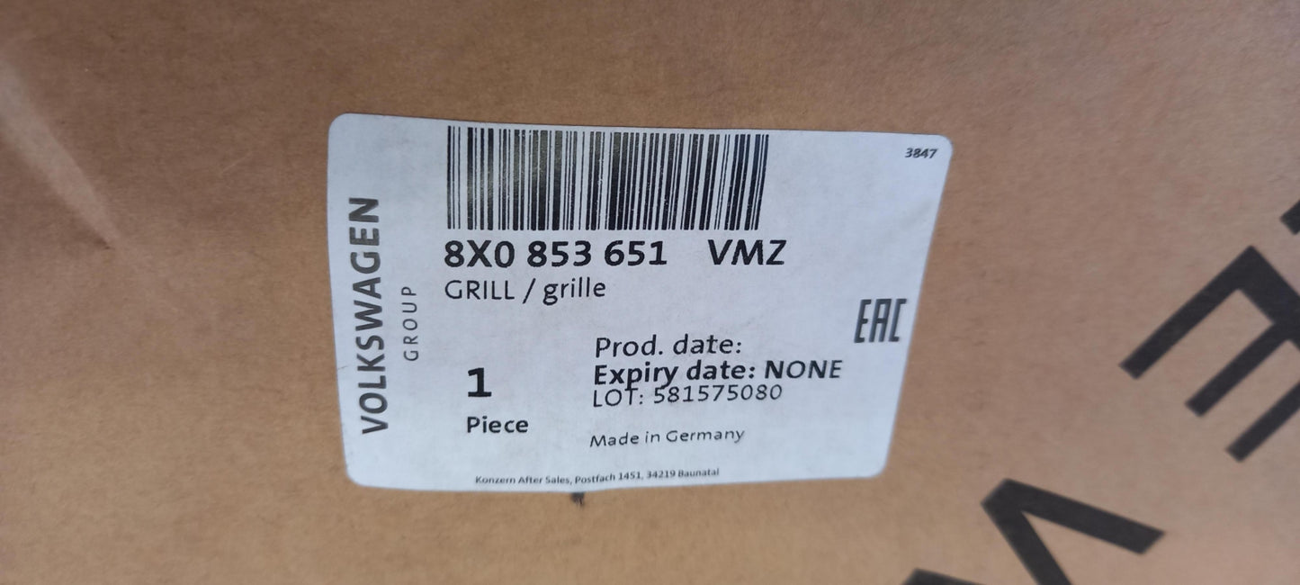 Original OE Volkswagen Kühlergitter 8X0853651VMZ