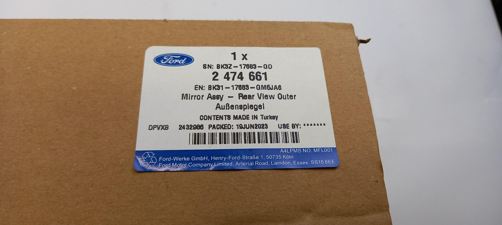 Original OE FORD Außenspiegel 2474661