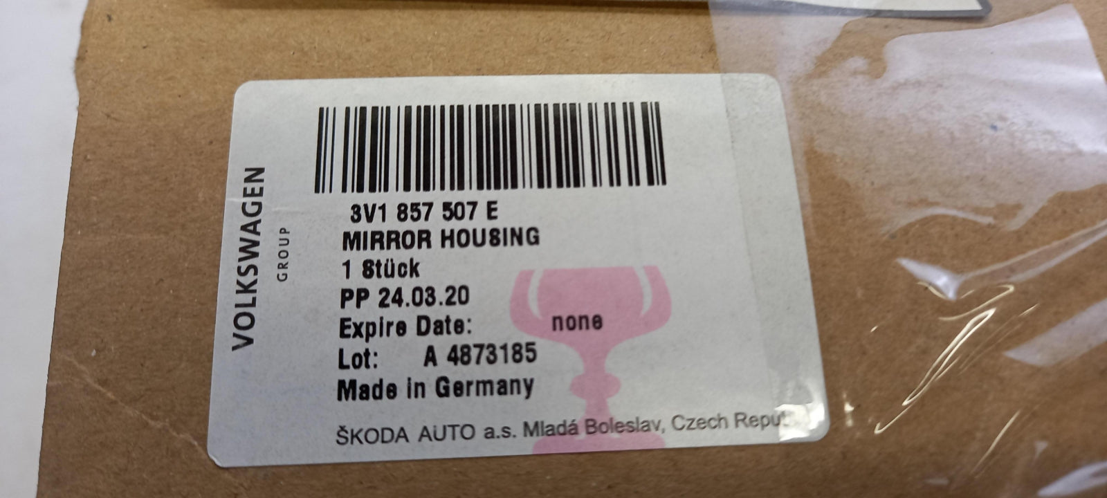 Original SKODA Superb 3V 15-24 Außenspiegelgehäuse links 3V1857507E