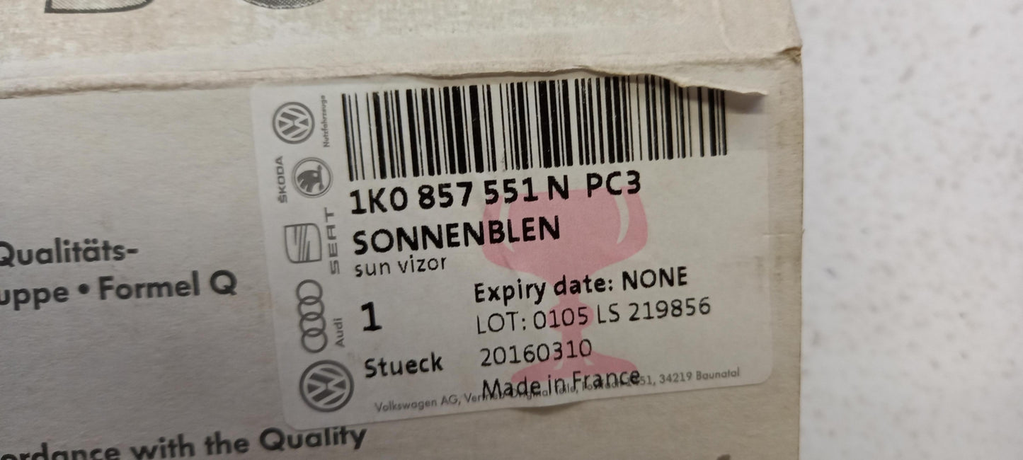 Original OE Volkswagen Sonnenblende 1K0857551NPC3