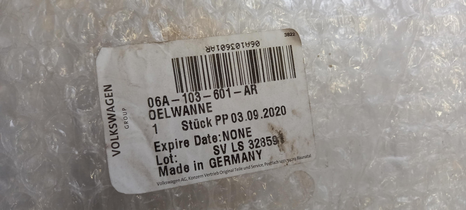 Original OE Volkswagen Ölwanne 06A103601AR