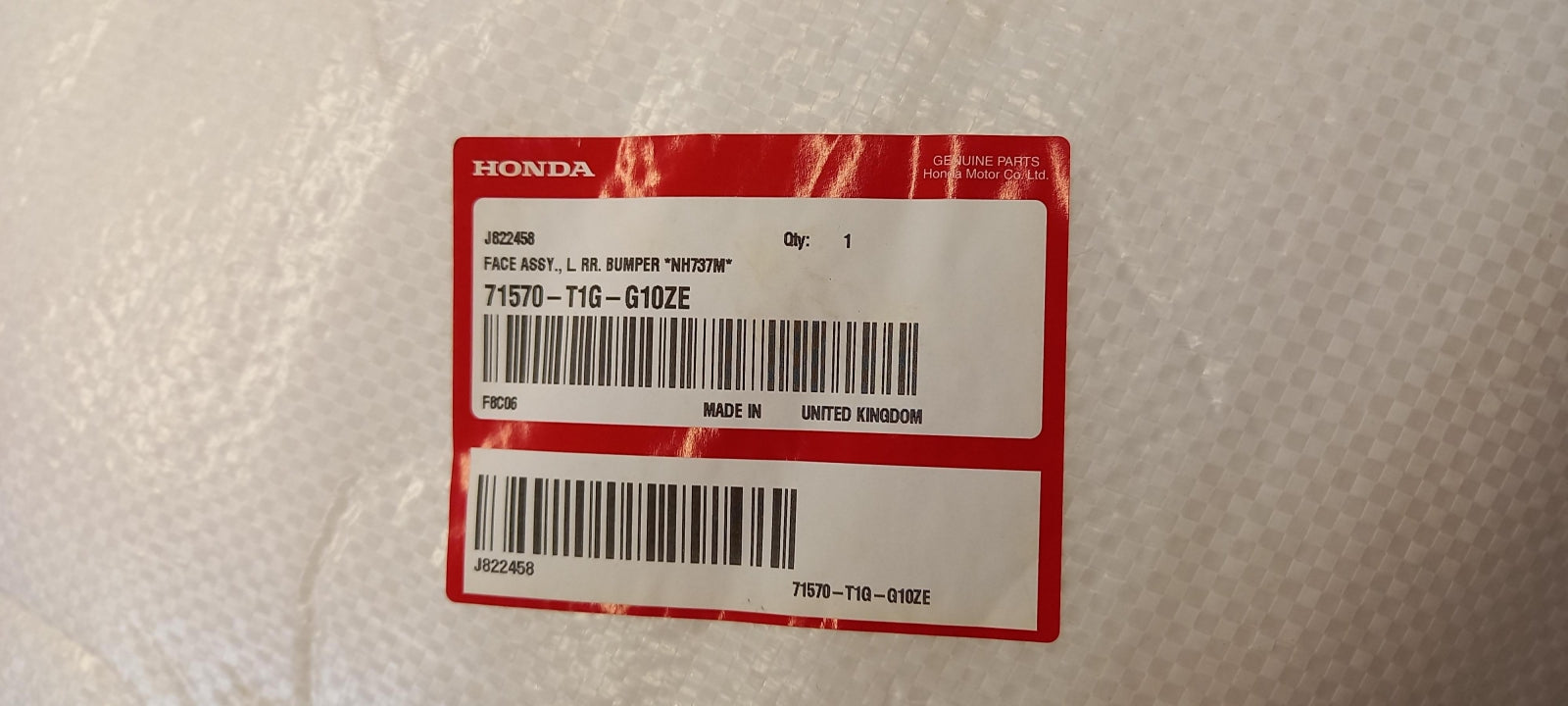 Original OE HONDA Stoßfängerabdeckung 71570T1GG10ZE