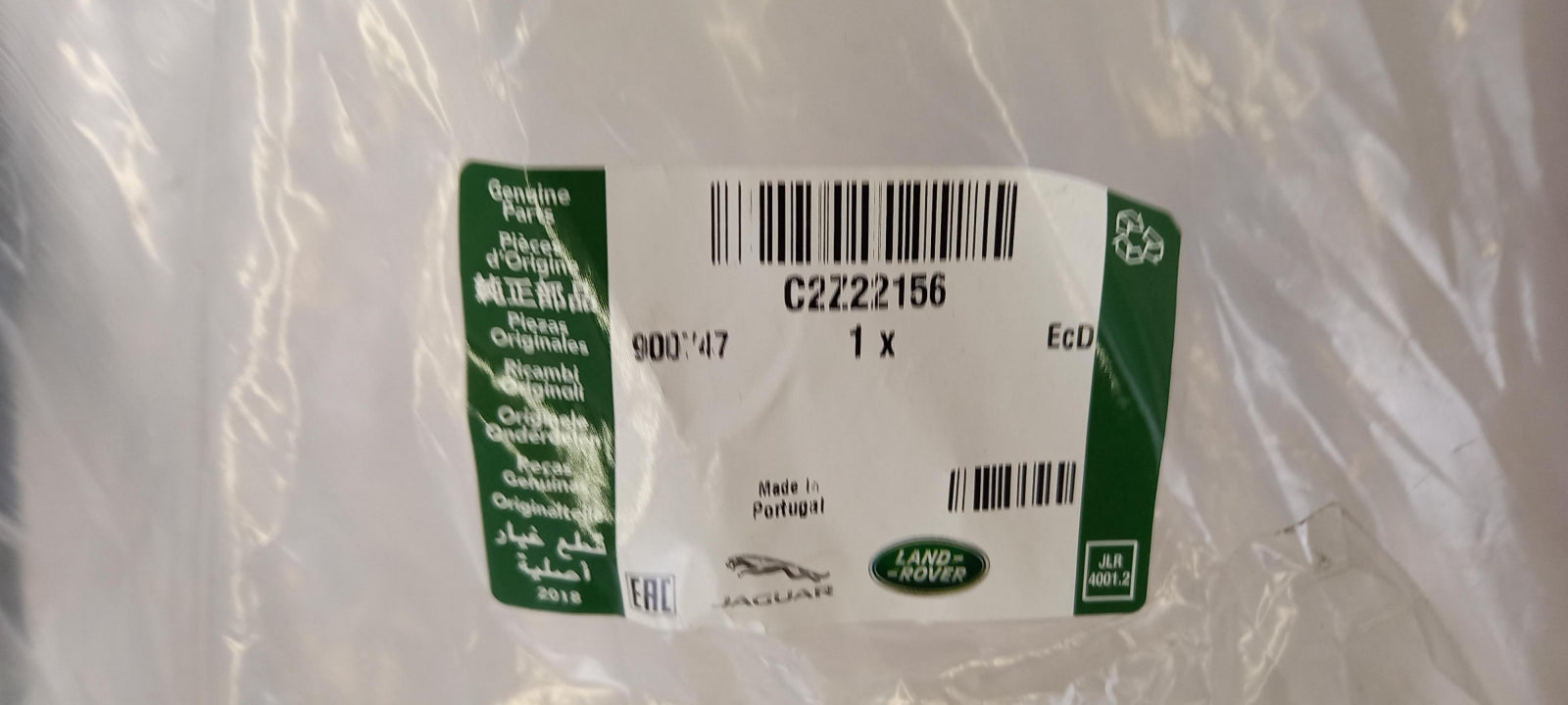Original JAGUAR XF (X250) 09-15 AGR-Kühlmittelrohr C2Z22156