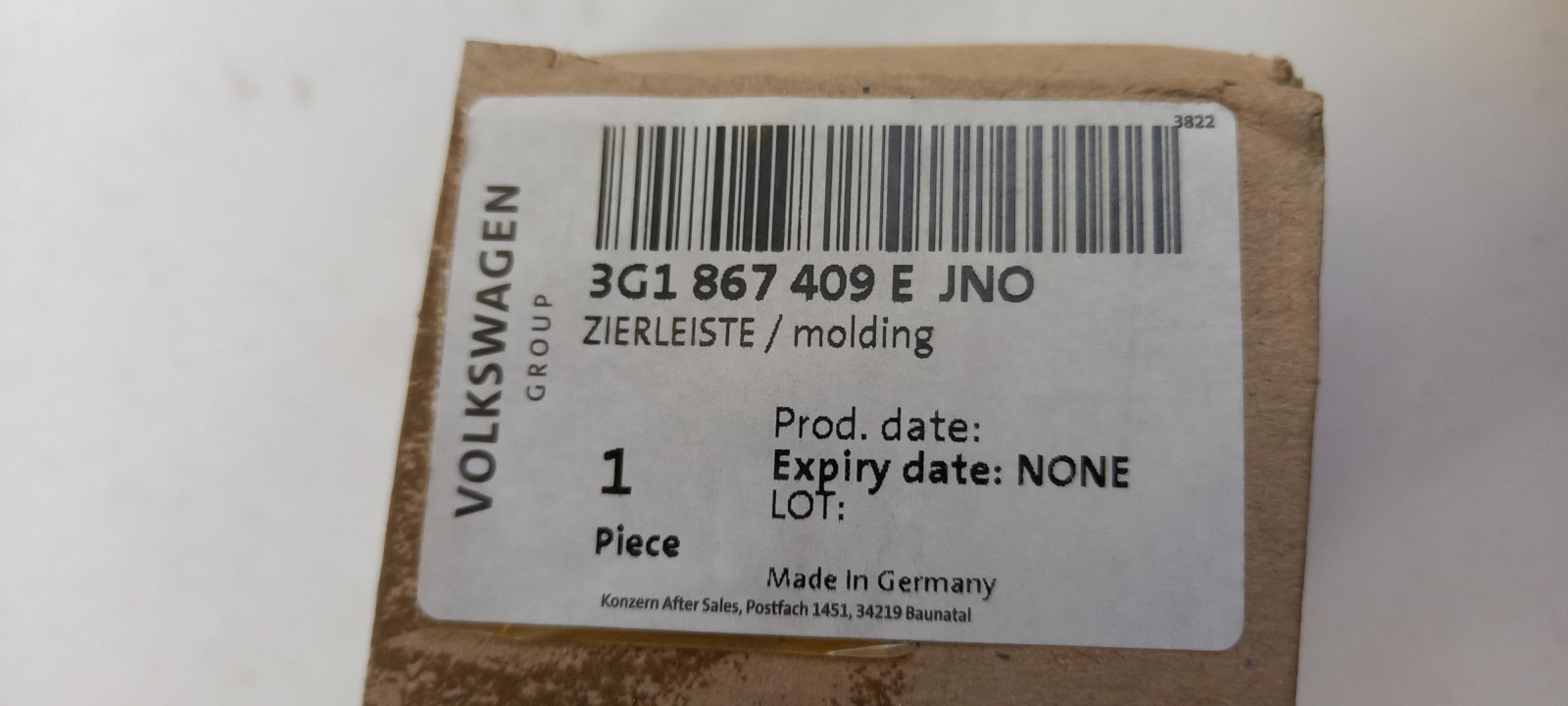 Original VW Passat B8 Türzierleiste innen vorne links 3G1867409EJNO