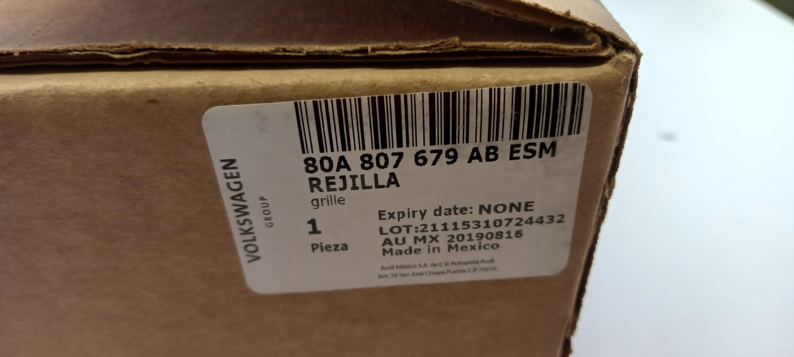 Original OE Volkswagen Stoßfänger Lüftungsgitter 80A807679ABESM