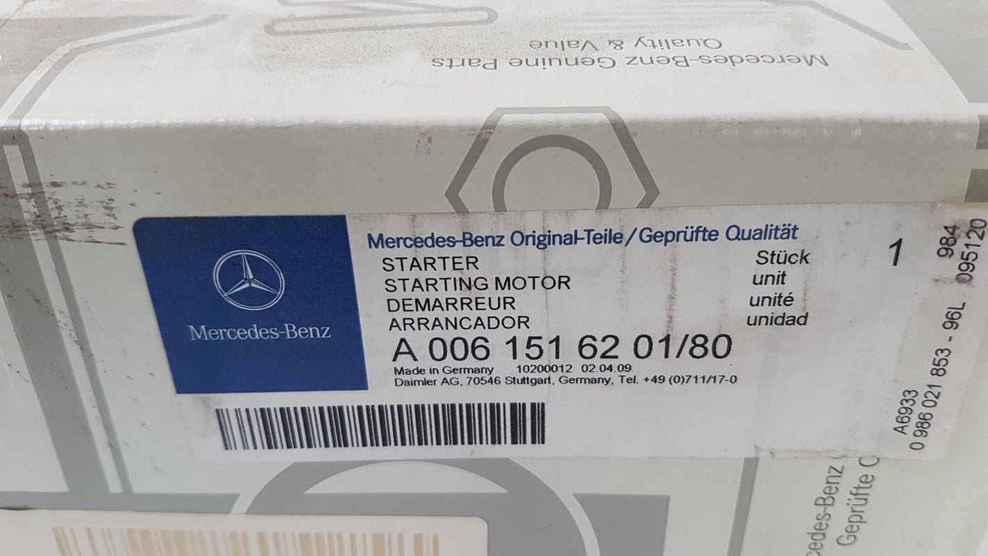 Original MERCEDES-BENZ CL GLK CLK CLS SL E S C-Klasse Anlasser A006151620180
