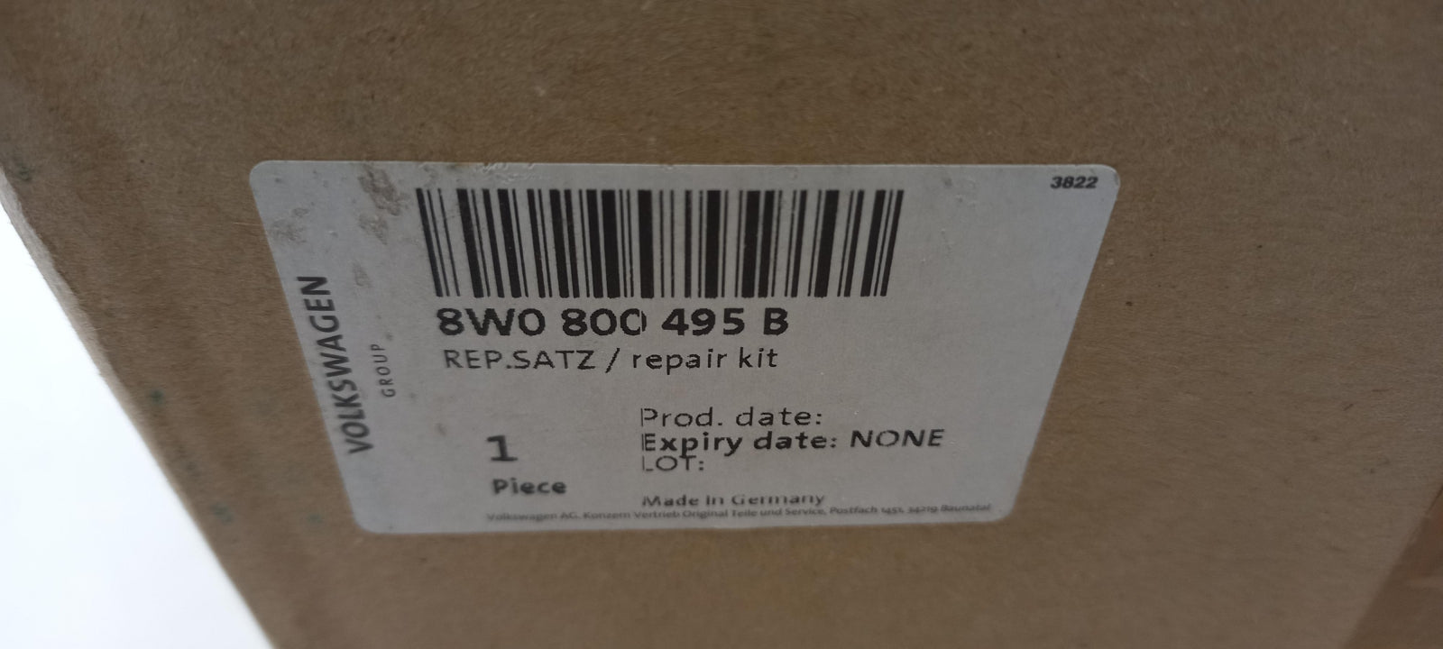 Original AUDI A4 B9 Reparatursatz für Anhängevorrichtung 8W0800495B