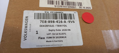 Original OE Volkswagen Dekorfolie 7E8898416A9V6