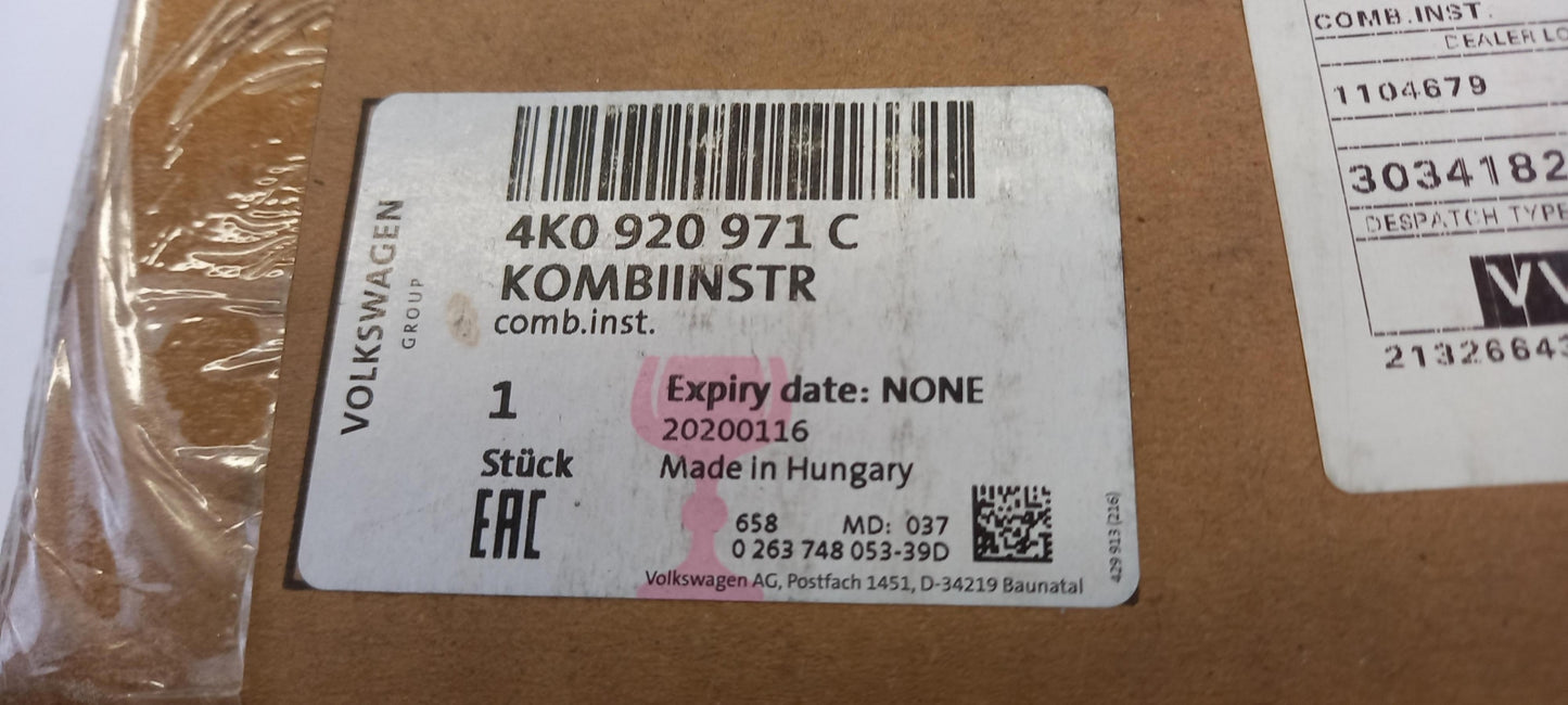 Original AUDI A6 A7 2019> Kombiinstrument 4K0920971C