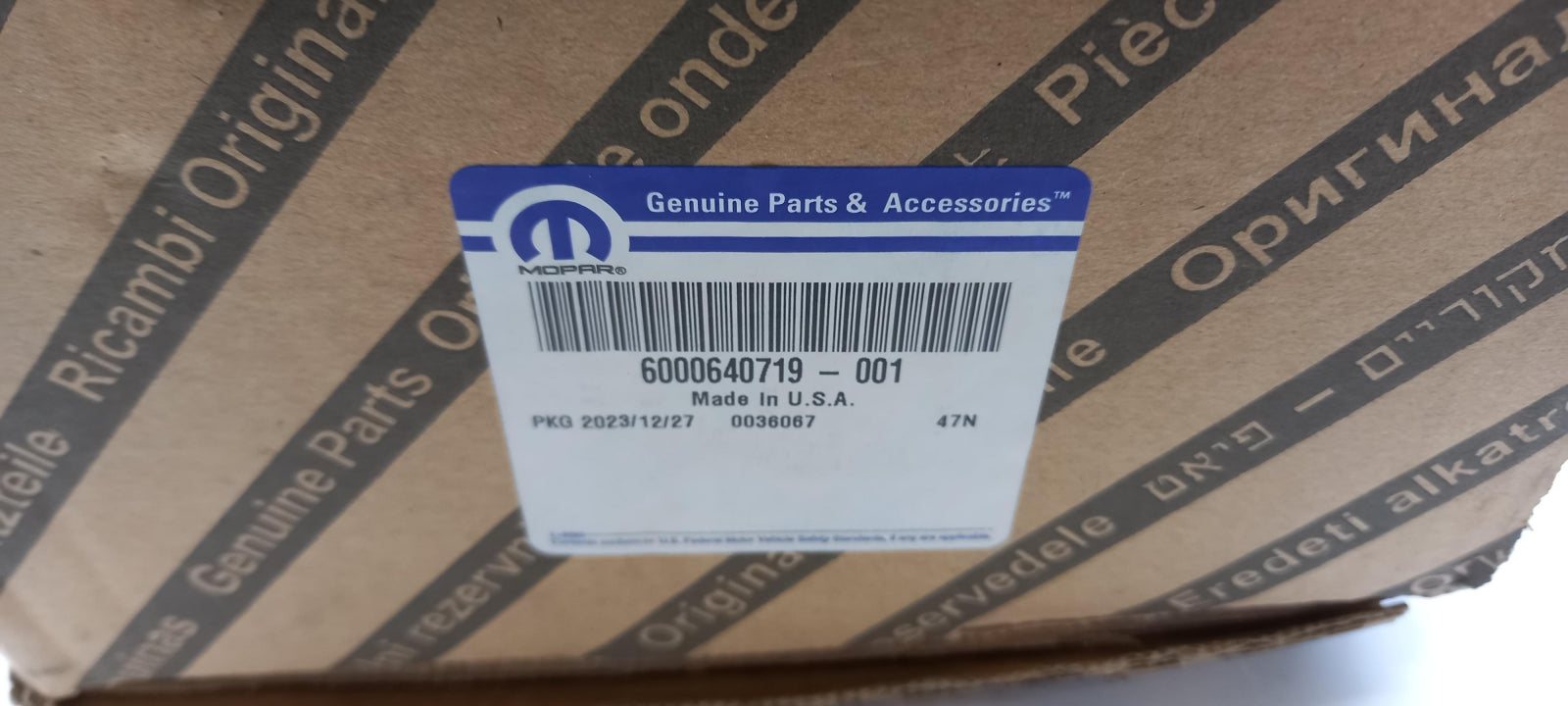 Original OE FIAT Scheibenreinigung 6000640719