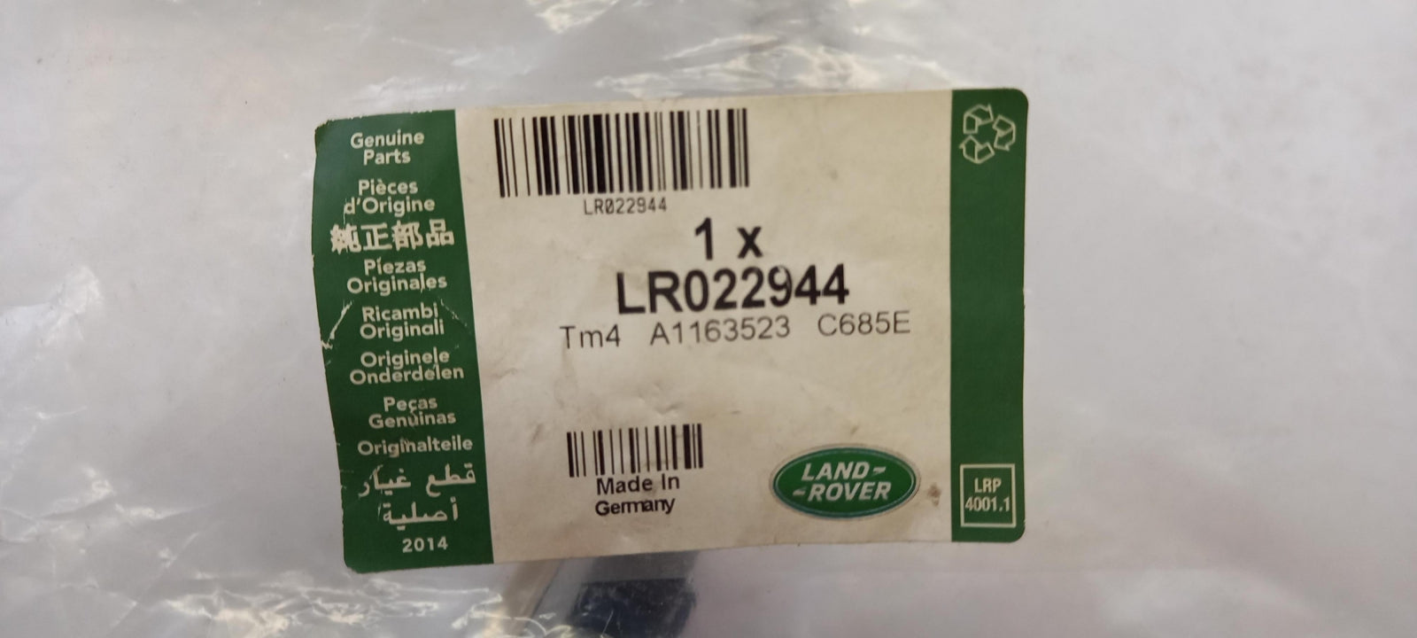 Original OE LAND ROVER Abgasdrucksensor LR022944
