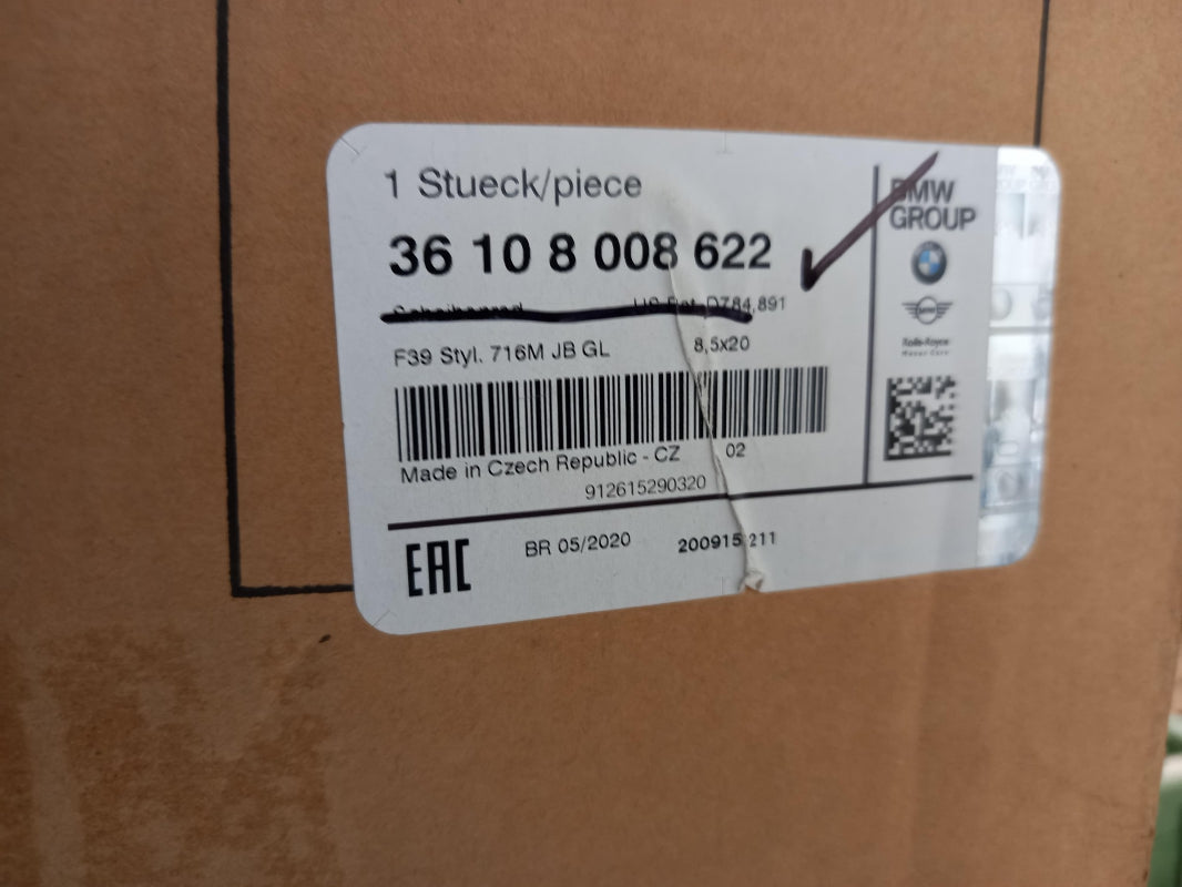 Original BMW X1 X2 2018-2022 Felge 8Jx20 ET:50 36108008622