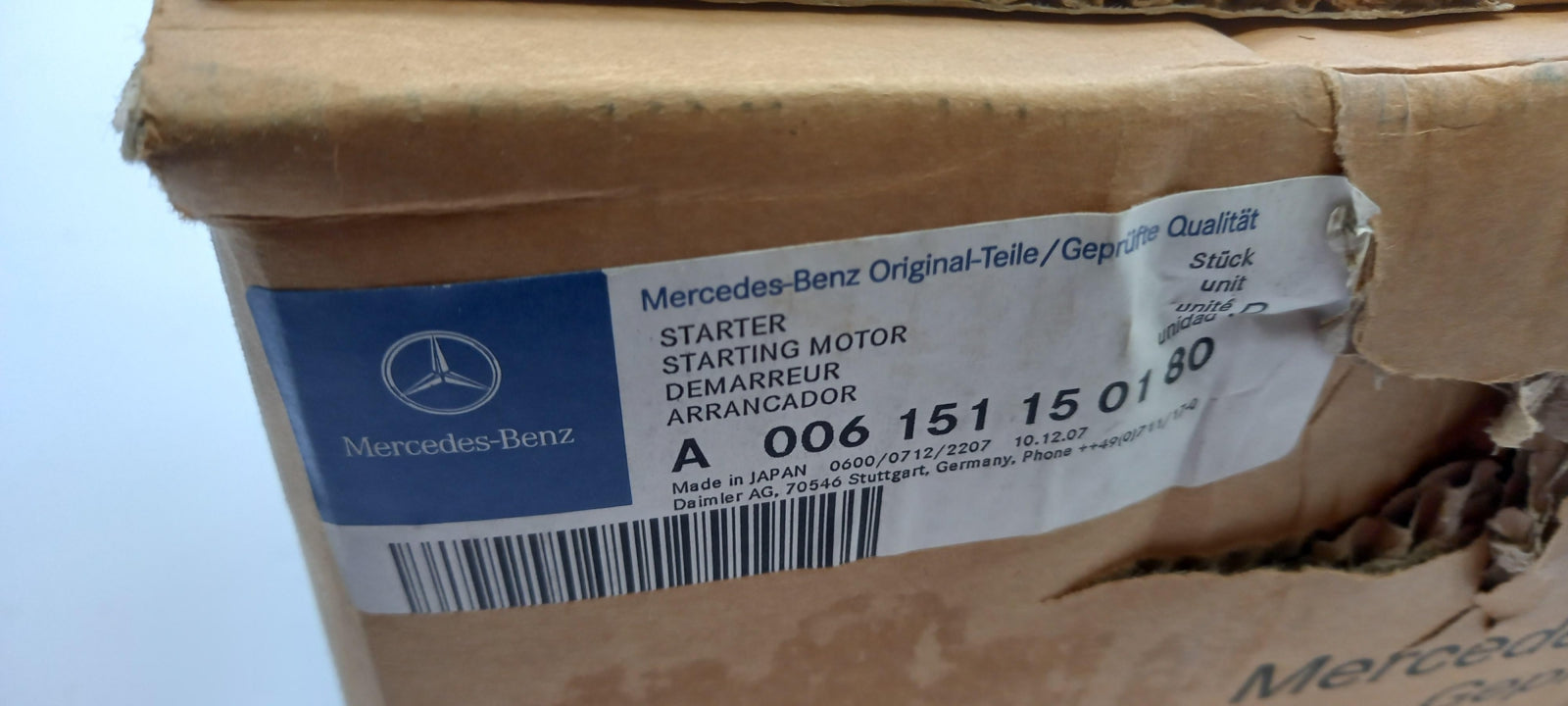 Original MERCEDES-BENZ Actros Axor Anlasser A006151150180