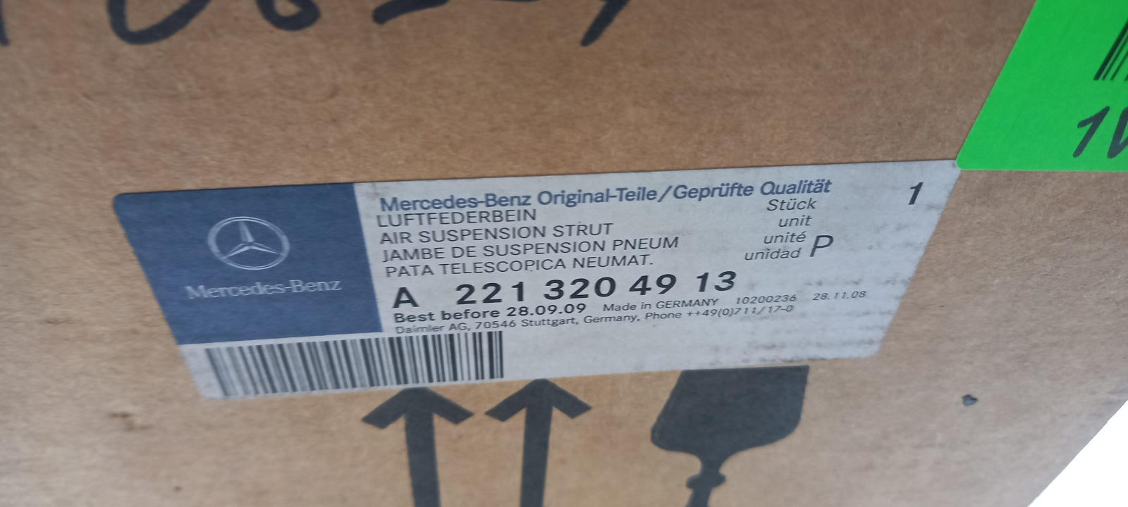 Original MERCEDES-BENZ W221 S500/S550/S63 AMG Luftfeder Vorne A2213204913