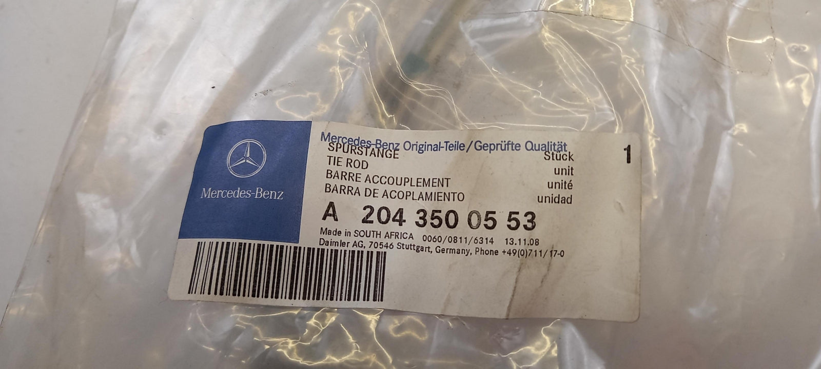 Original MERCEDES-BENZ W204 X204 W212 W205 Querlenker hinten links A2043500553