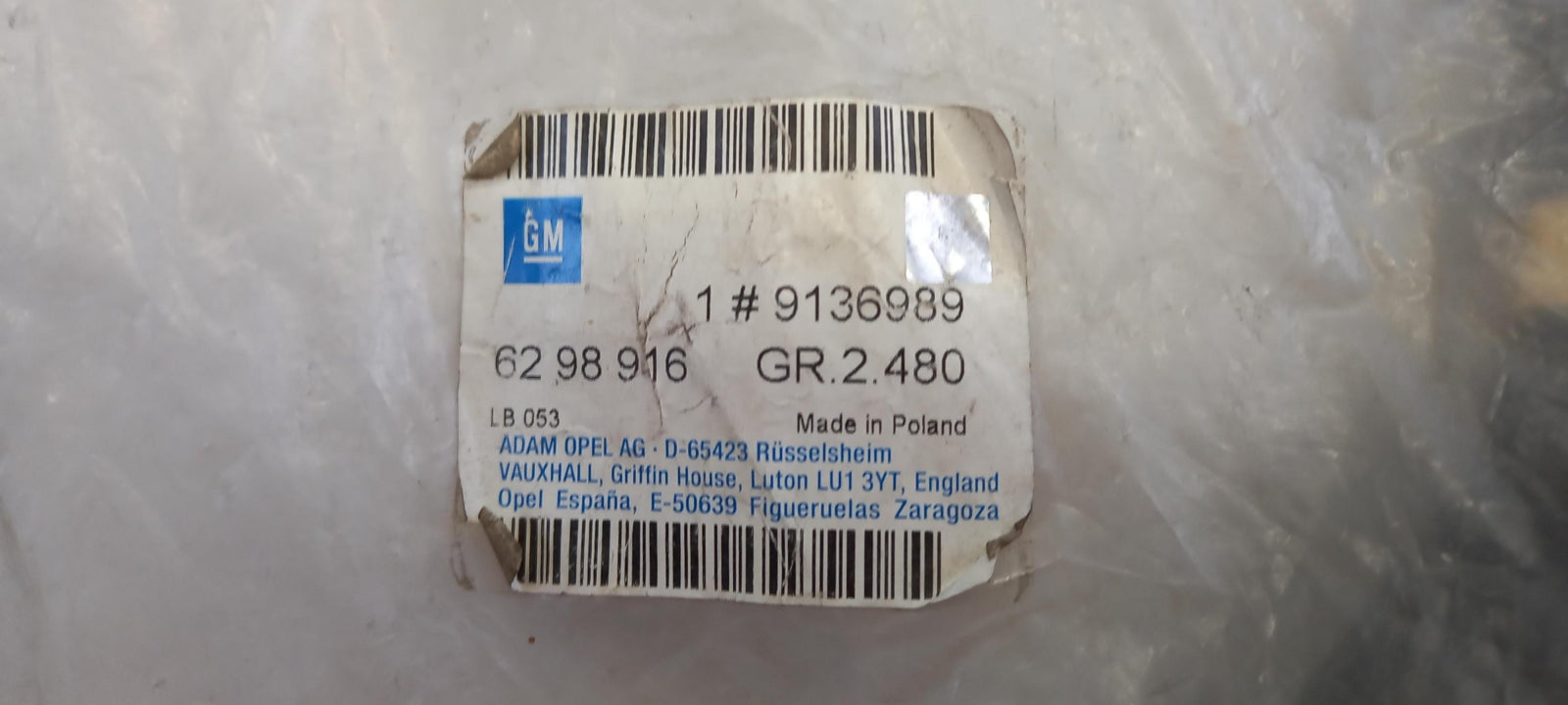 Original OPEL Astra-G Zafira-A Kühlerlüfter Kabelsatz 9136989