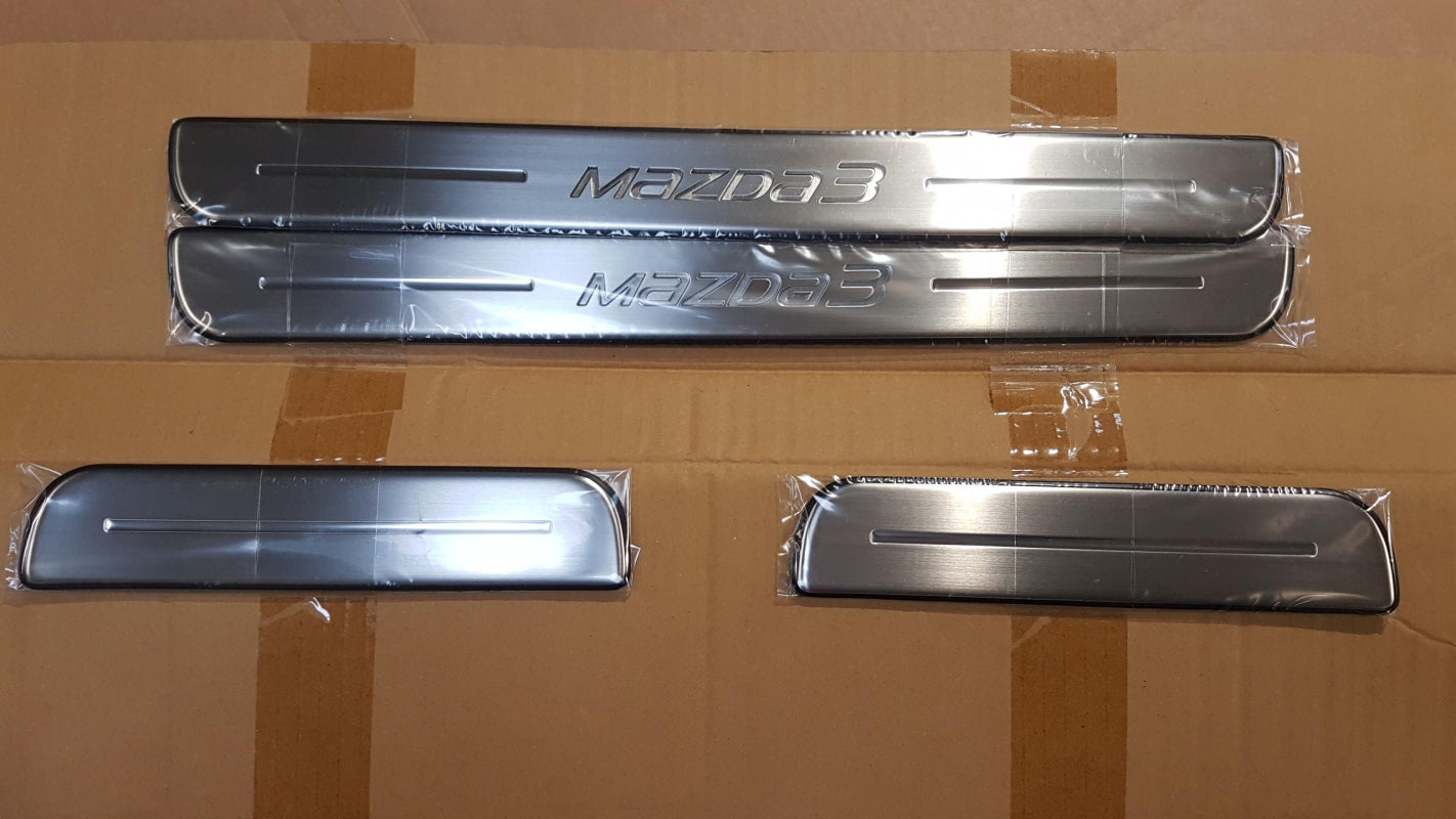 Original MAZDA3 '13-'18 Einstiegsleistensatz 4-teilig Edelstahl BHR1V1370