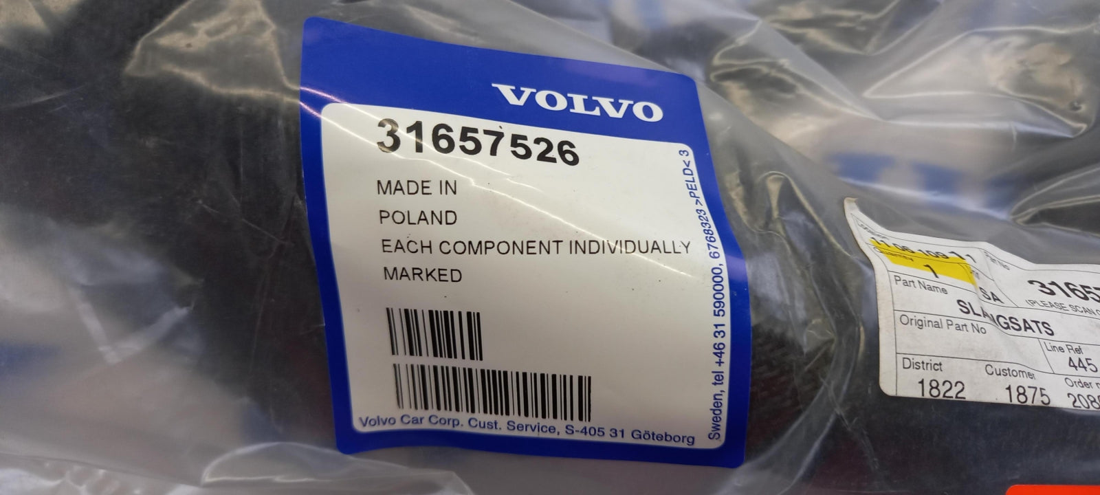 Original VOLVO S60 XC60 V60 Kühlmittelrohr 31657526