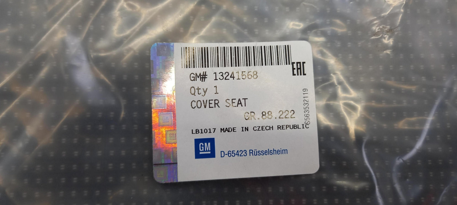Original OPEL Zafira-B Sitzbezug Textil silber/charcoal hinten 13241568