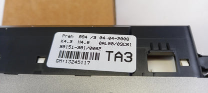 Original OPEL Astra-H Heizungsbetätigung Klimabedienteil satin stone 13245117