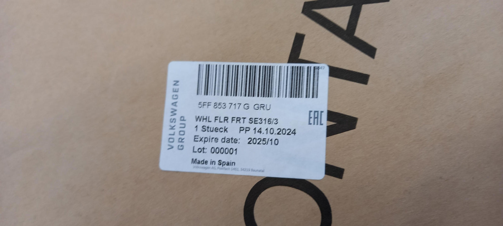 Original OE Volkswagen Kotflügel Zierleiste 5FF853717GGRU