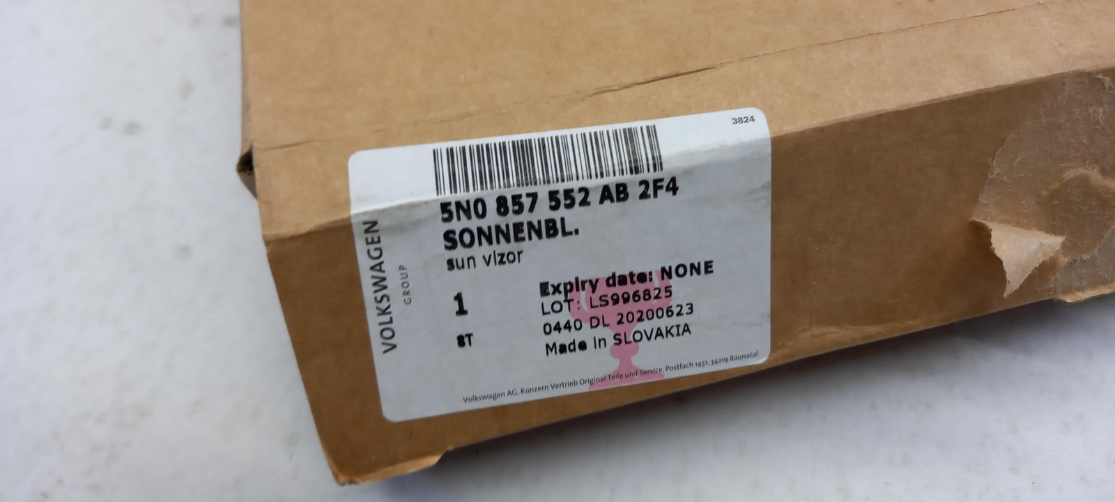 Original OE Volkswagen Sonnenblende 5N0857552AB2F4