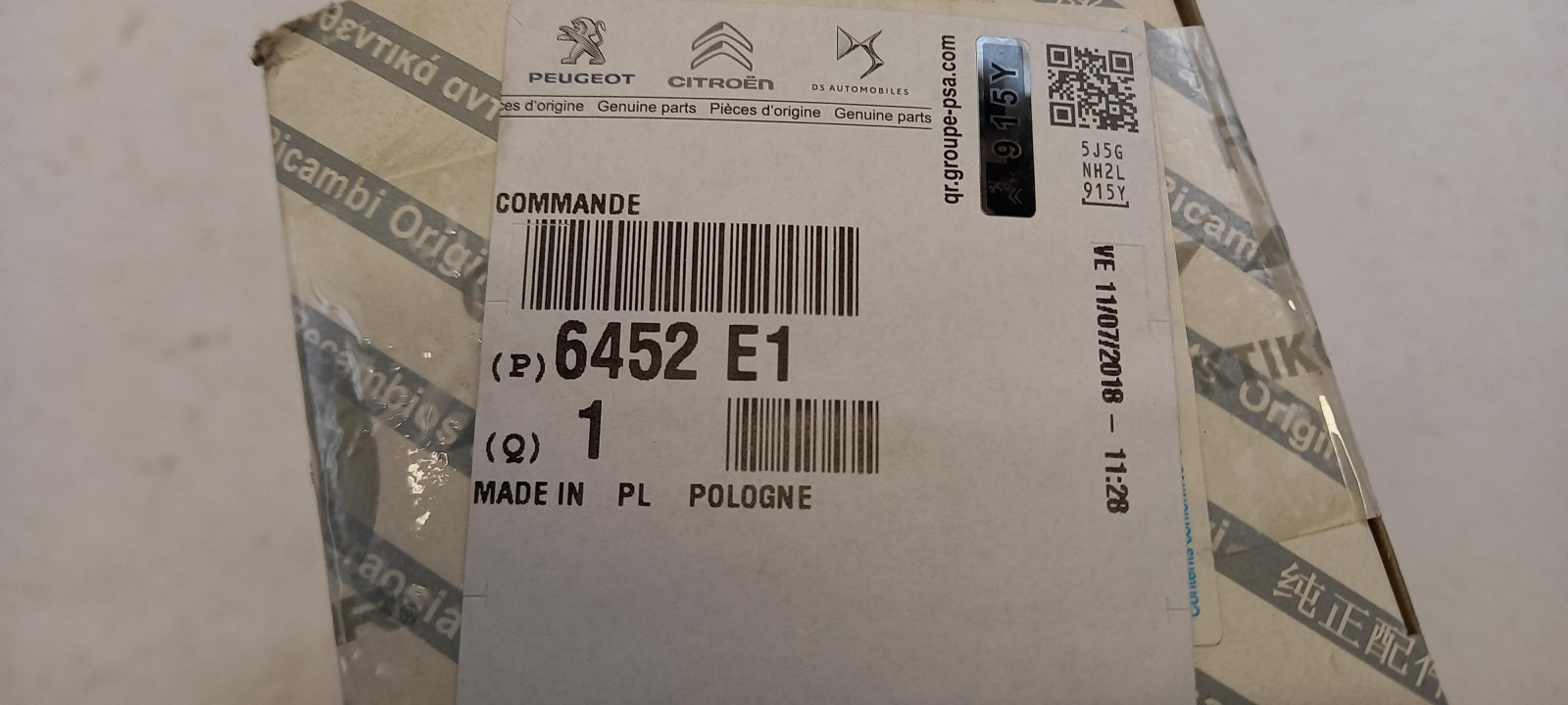 Original OE Peugeot Heizungsbetätigung 6452E1