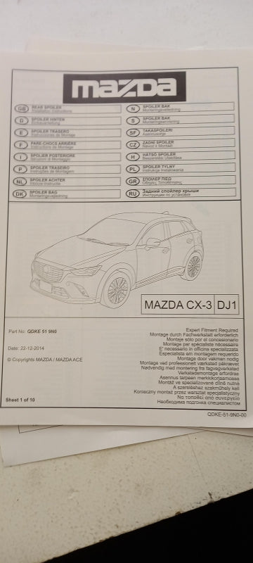 Original OE MAZDA Spoiler QDKE519N0PZ