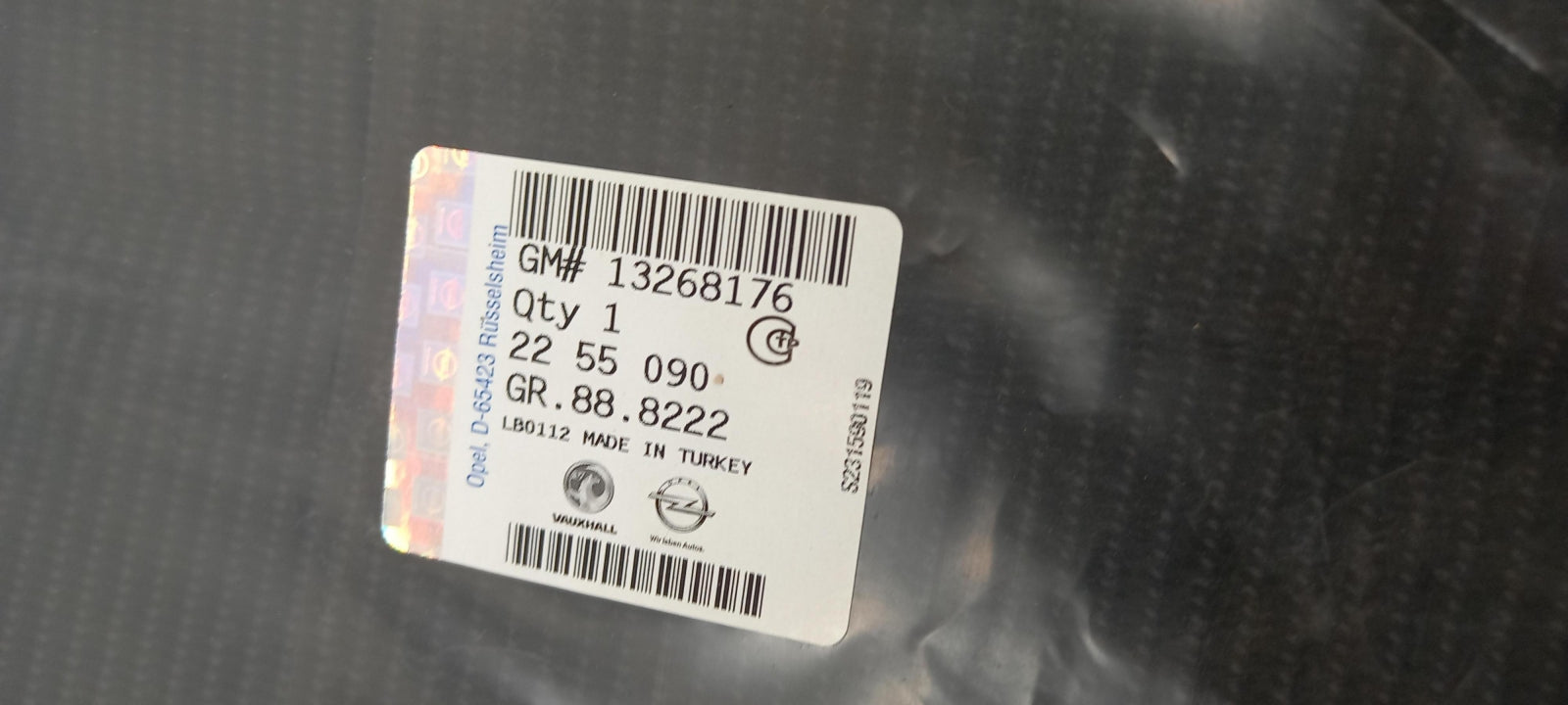 Original OPEL Insignia-A Sitzbezug schwarz vorne links 13268176