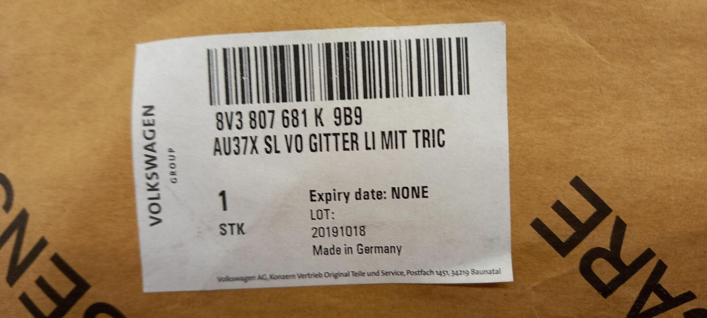 Original OE Volkswagen Stoßfänger Lüftungsgitter 8V3807681K9B9