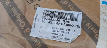 Original OE Volkswagen Türschwelle Abdeckung 8V7853860GRU