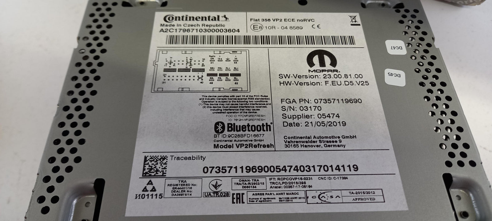 Original OE FIAT Multimedia Haupteinheit 735711969