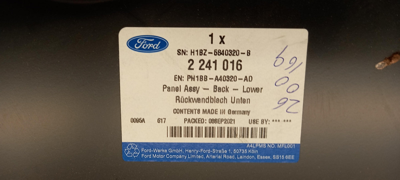 Original OE FORD Heckblech Verstärkung 2241016