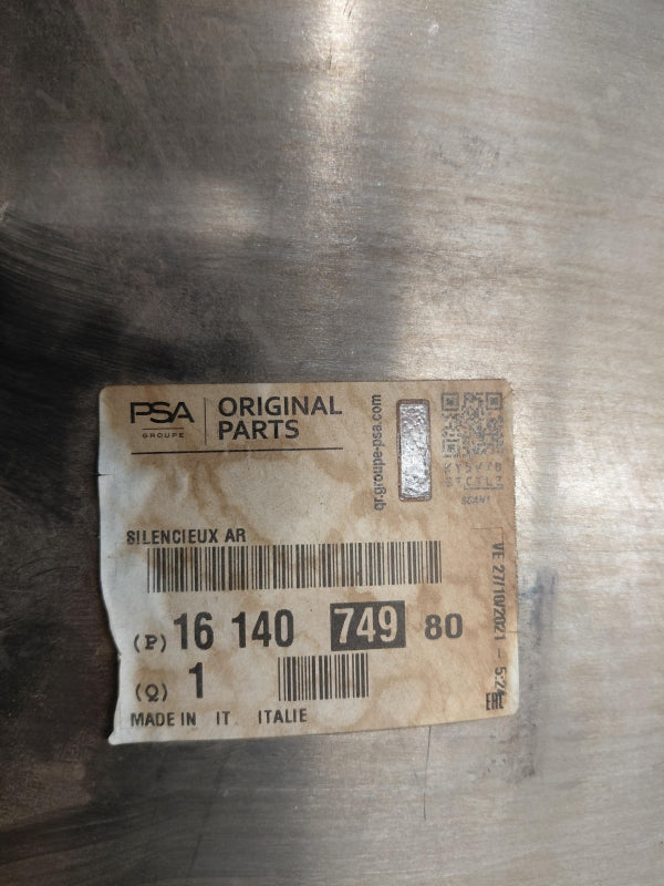 Original OE Peugeot Abgasanlage Schalldämpfer 1614074980